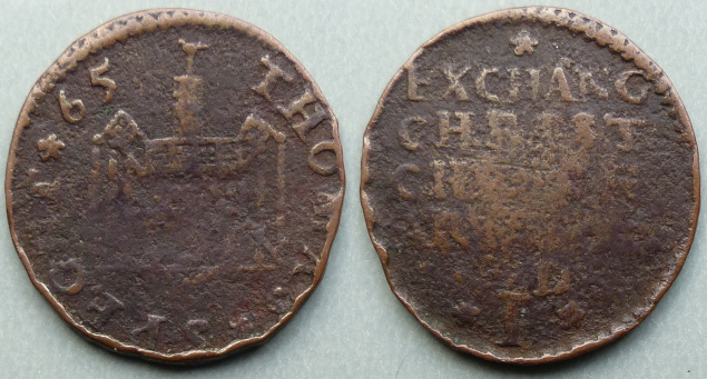 Dublin, Thomas Speght 1665 penny token